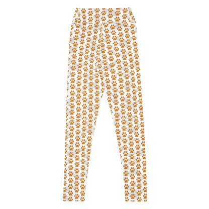 Golden Paw Prints Yoga Leggings