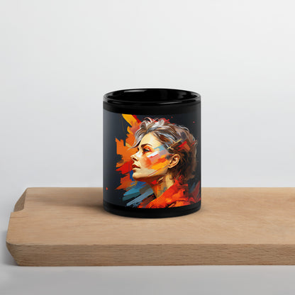 Quiet Power Black Glossy Mug