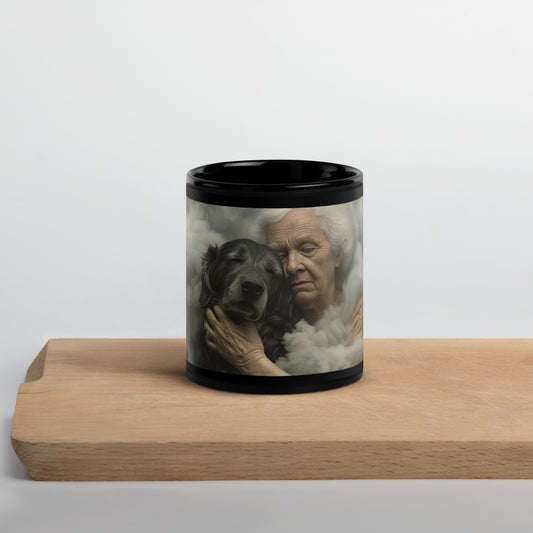 Her Loyal Pup Black Glossy Mug