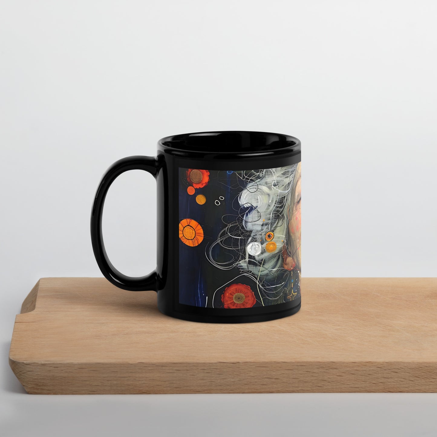 Empowered Soul Black Glossy Mug