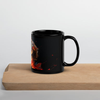 Quiet Power Black Glossy Mug