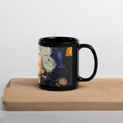 Empowered Soul Black Glossy Mug