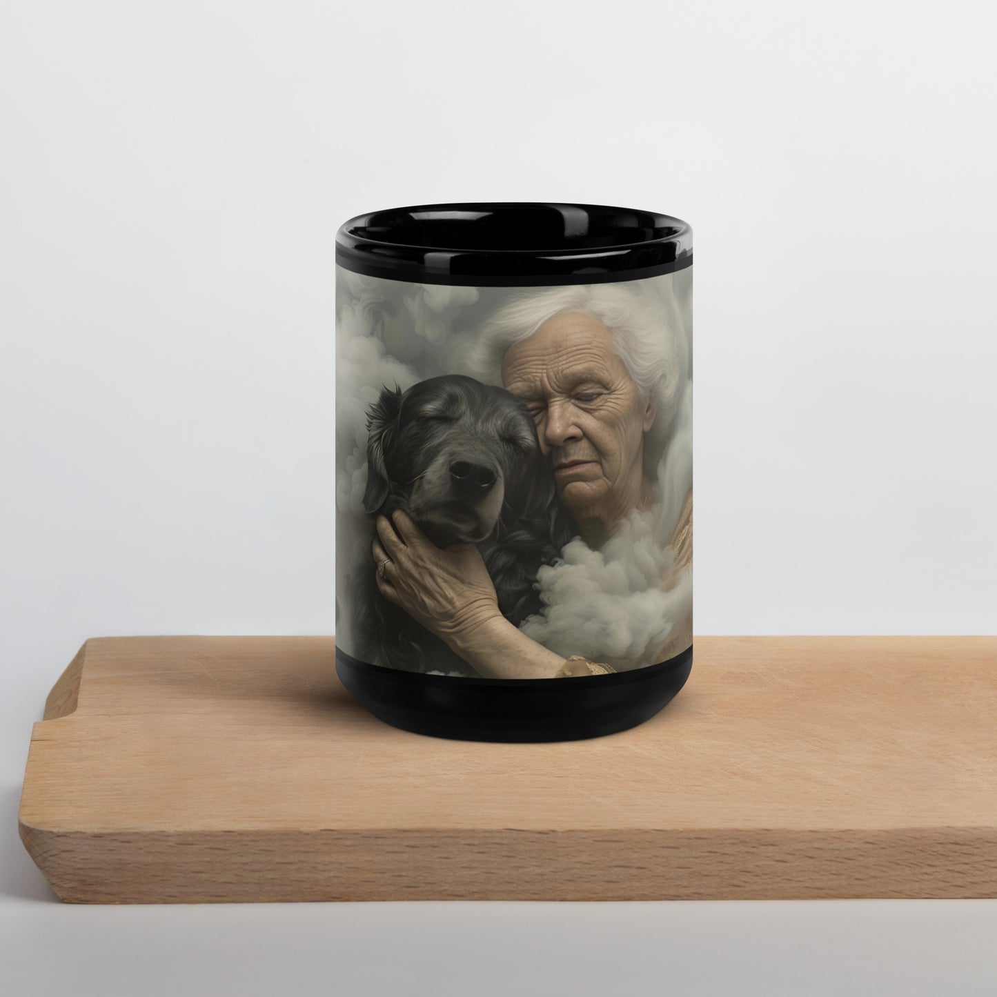 Her Loyal Pup Black Glossy Mug