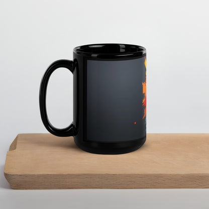 Quiet Power Black Glossy Mug