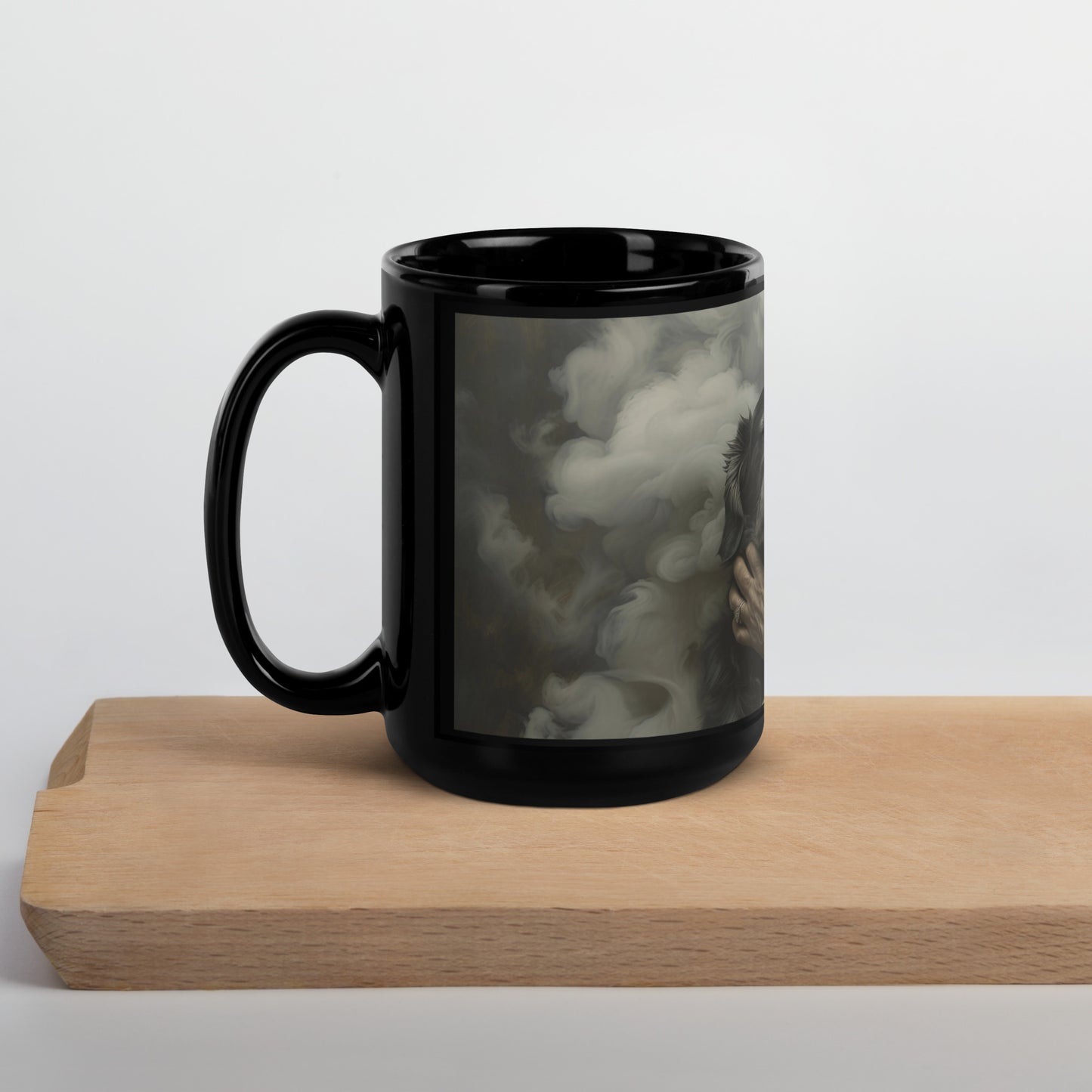 Her Loyal Pup Black Glossy Mug