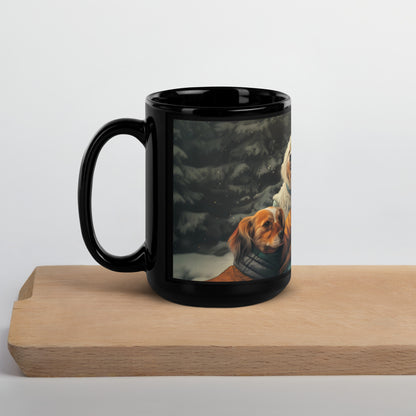 Fur Mama Adventures Black Glossy Mug