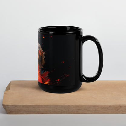 Quiet Power Black Glossy Mug