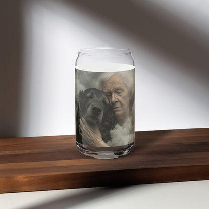 Her Loyal Pup Can-shaped glass