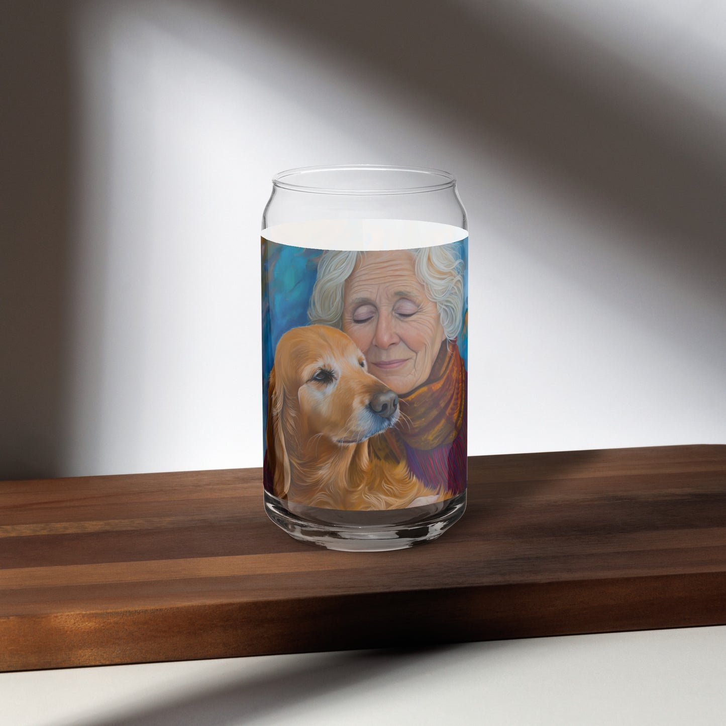 Dog Mom Life Can-shaped glass