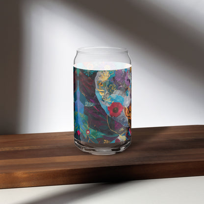 She Blooms Can-shaped glass