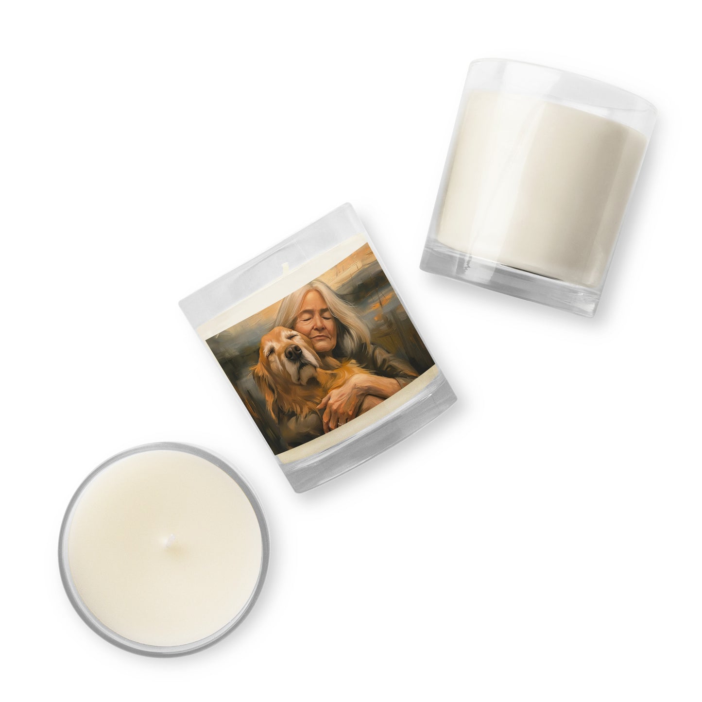 Heart & Paws Glass jar soy wax candle