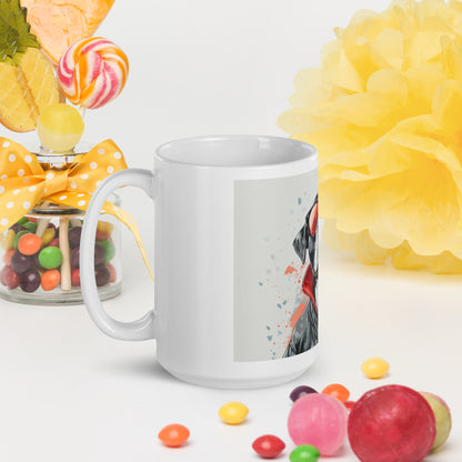 Cool Pup Vibes White Glossy Mug