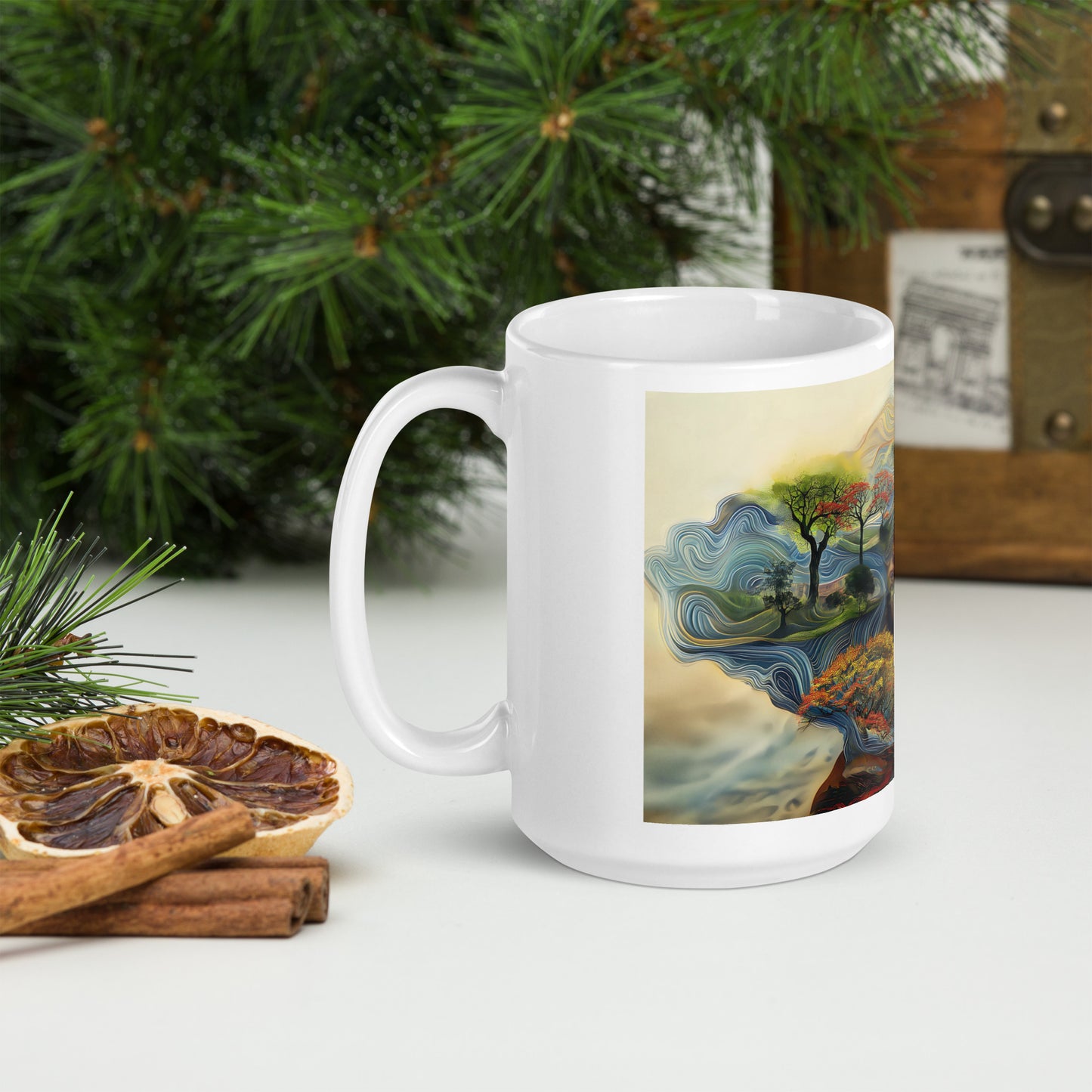 Tranquil Vibes White Glossy Mug