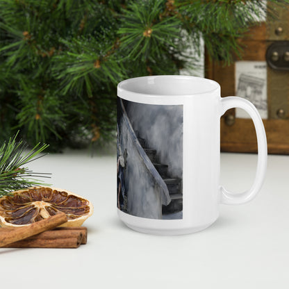 Peaceful Upset White glossy mug