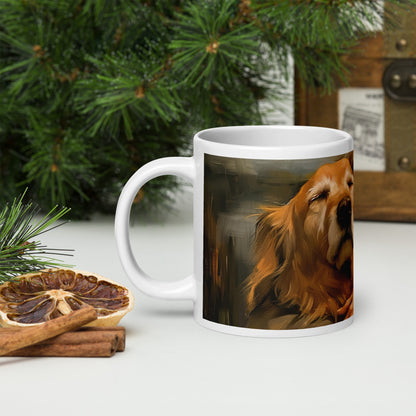 Heart & Paws White glossy mug