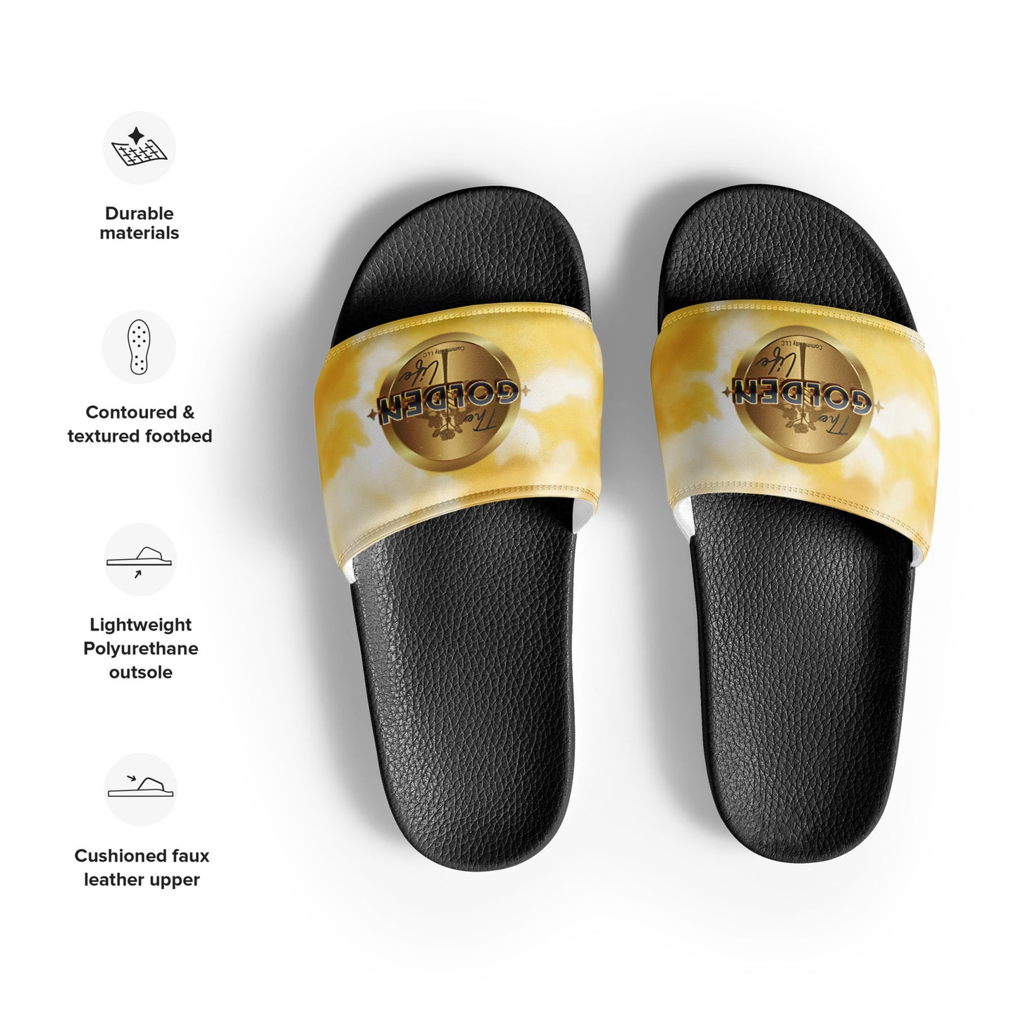 TGLC Branded Golden Women's slides