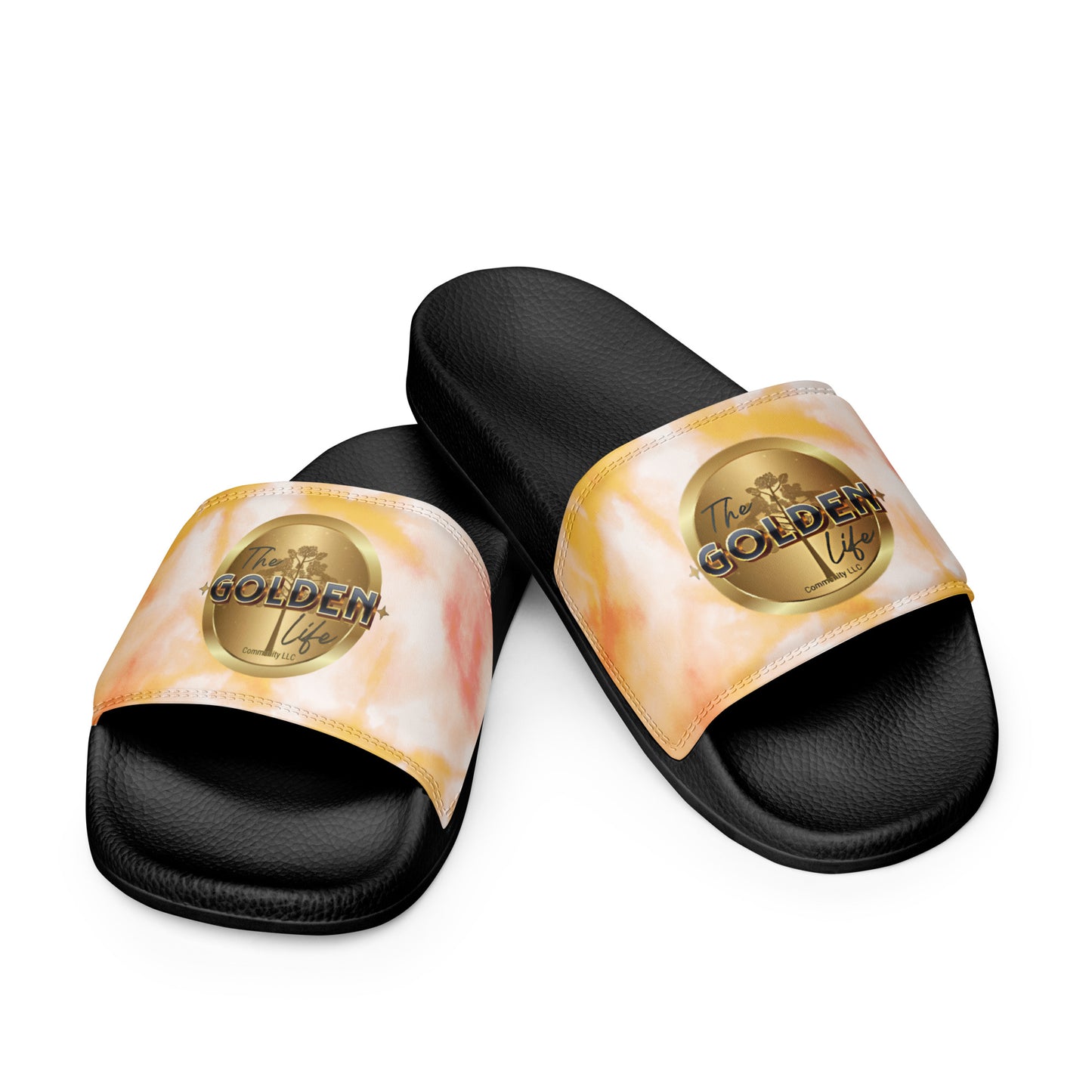 TGLC Branded Yellow Tie-Die Women's slides