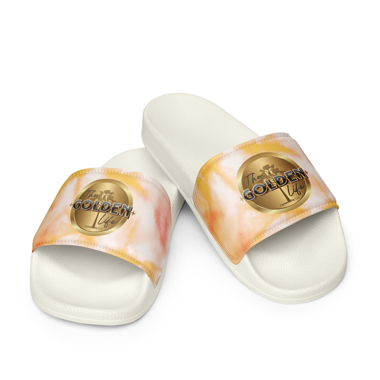 TGLC Branded Yellow Tie-Die Women's slides