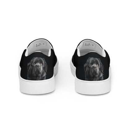 Golden Black Lab Women’s slip-on canvas shoes