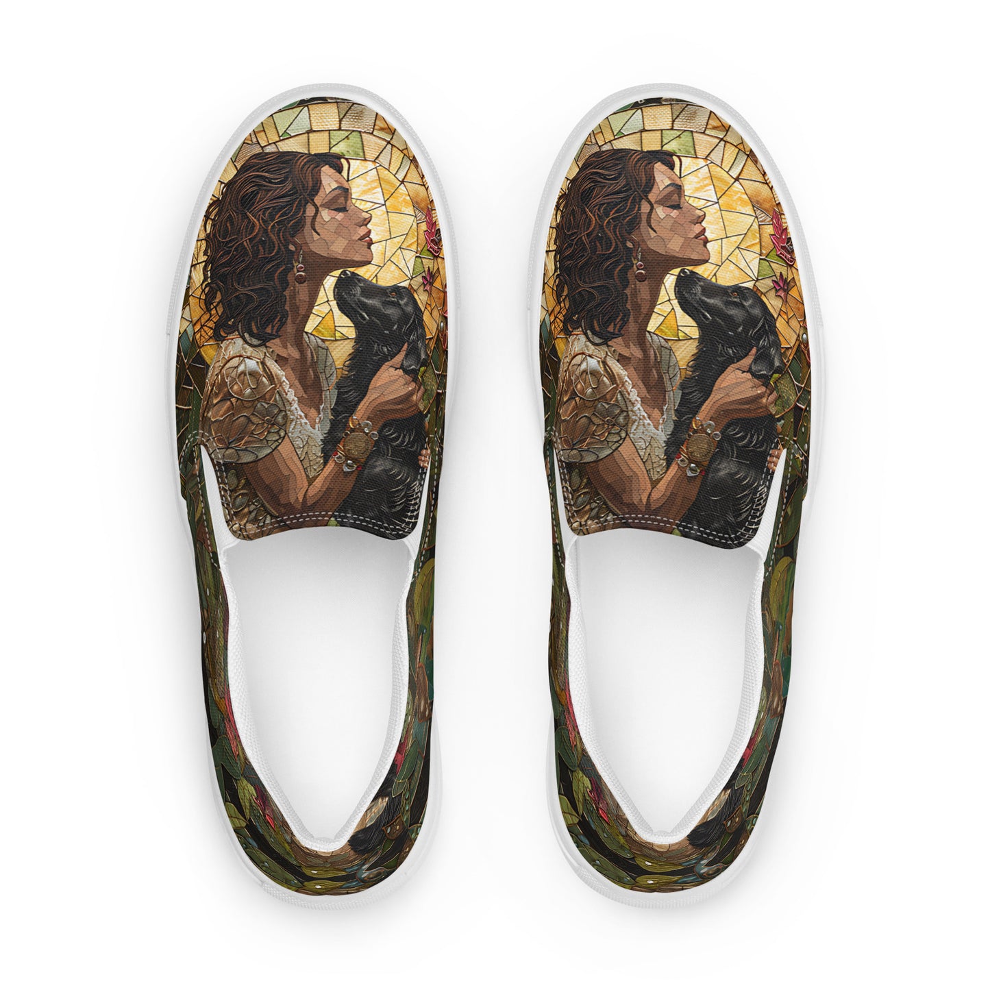 Mom’s Golden Companion Women’s slip-on canvas shoes