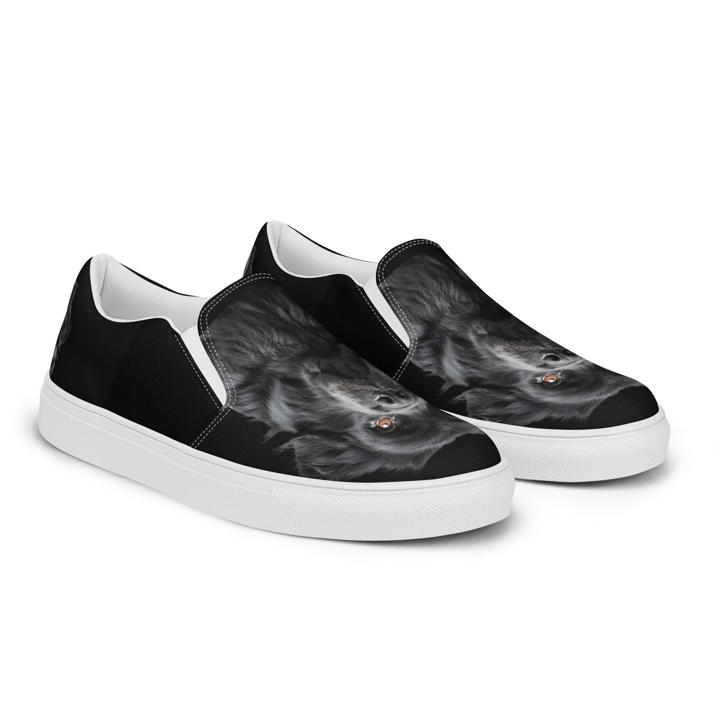 Golden Black Lab Women’s slip-on canvas shoes